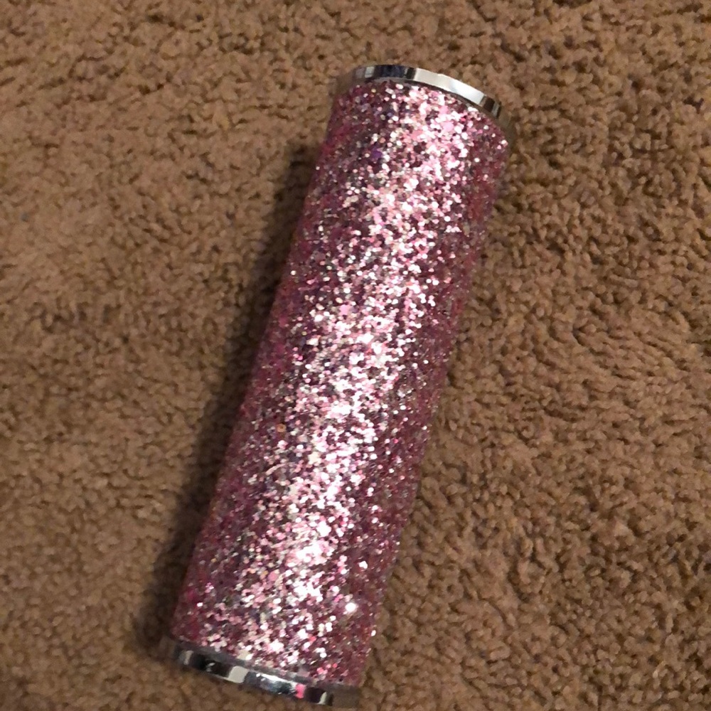 Pink glittery perfume holder